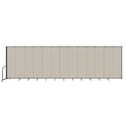 Wallmount Room Divider - 7' 4"H x 23' 10" - 13 Panel, Sand, Fabric