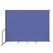 Wallmount Room Divider - 7' 4"H x 9' 2"L - 5 Panel, Royal Blue, Fabric