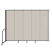 Wallmount Room Divider - 7' 4"H x 9' 2"L - 5 Panel, Sand, Fabric