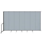 Wallmount Room Divider - 7' 4"H x 12' 10"L - 7 Panel, Summer Blue, Fabric