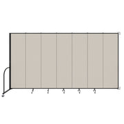 Wallmount Room Divider - 7' 4"H x 12' 10"L - 7 Panel, Sand, Fabric