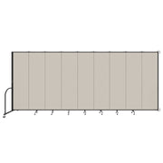 Wallmount Room Divider - 7' 4"H x 16' 6"L - 9 Panel, Sand, Fabric