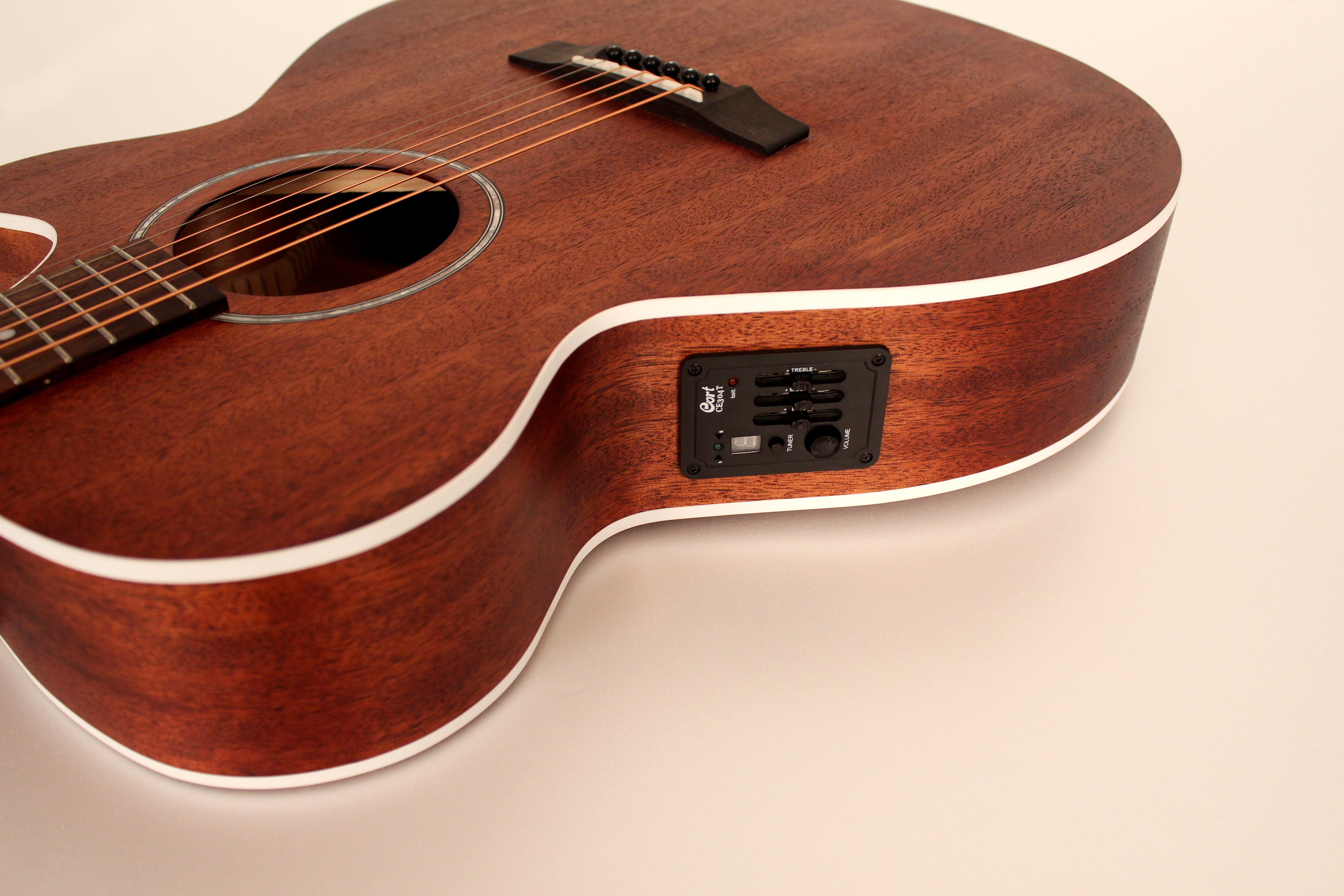 Cort SFXMEMOP SFX Series Acoustic Electric Cutaway Guitar. Open Pore Mahogany