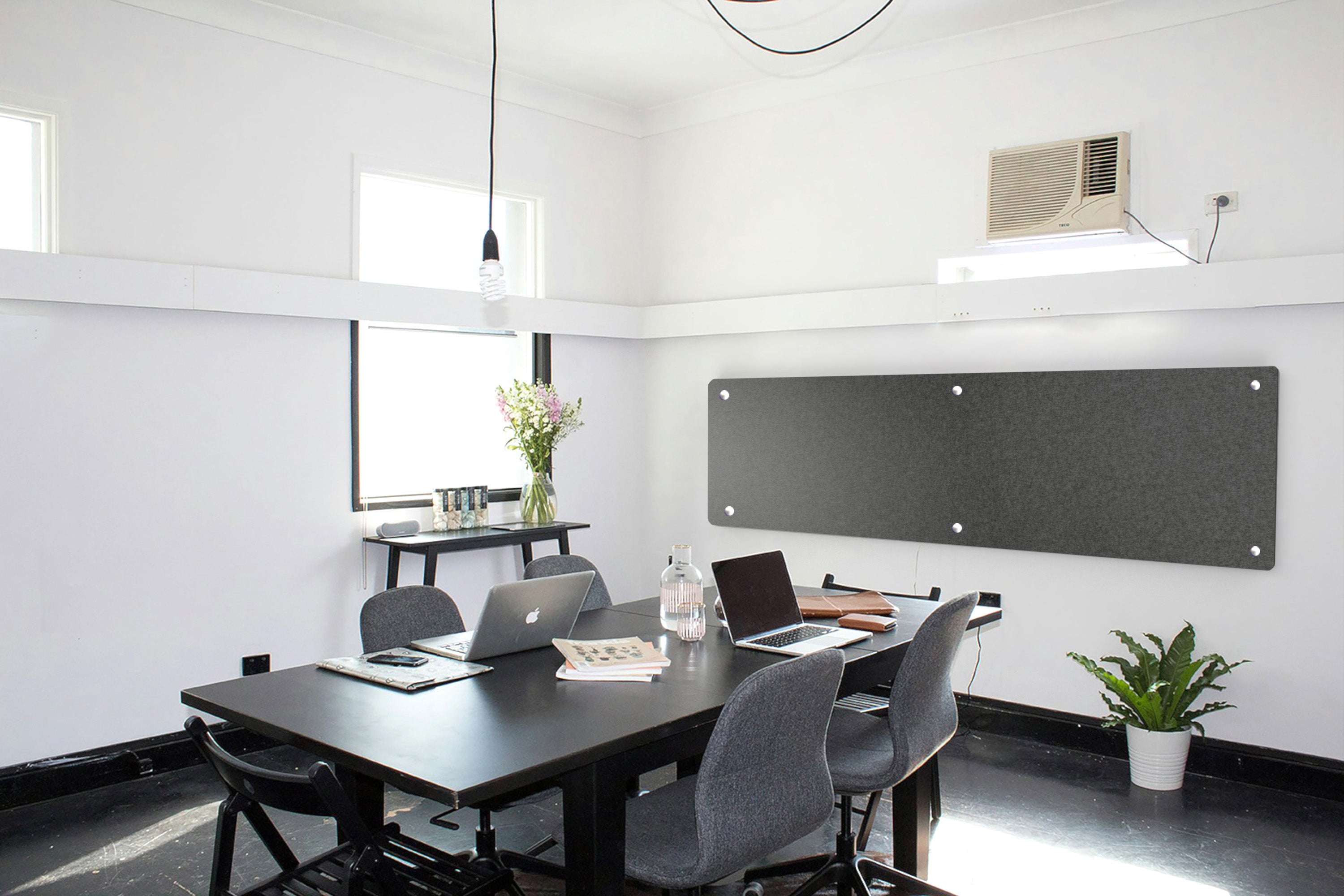 Haven Acoustic Wall Panel, PET Marble Gray 6' x 2' x 0.75"