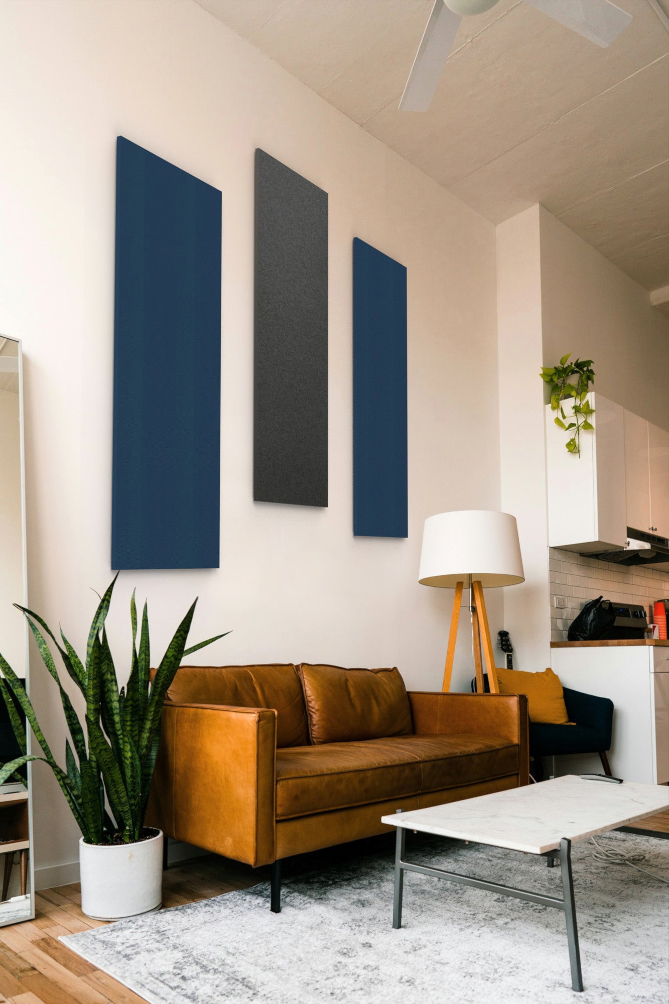 Haven Acoustic Wall Panel, PET Dark Gray 4' x 2' x 0.75"