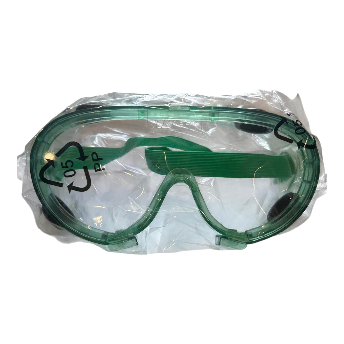 Safety Goggles with Indirect Vents Green, Adult Size, Pack of 10
