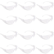 Safety Glasses. High Impact Resistance, UV 385 protection, Anti-Scratch Coated Lens, Frame & Lens Polycarbonate, Clear Color, Pack of 12
