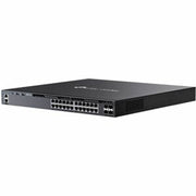 TP-Link - Omada Omada 24-Port Gigabit Stackable L3 Managed PoE+ Switch with 4 10G Slots - 25 Ports - Gigabit Ethernet, 10 Gigabit - Black