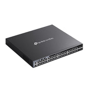 TP-Link - Omada Omada 48-Port Gigabit Stackable L3 Managed Switch with 6 10G Slots - 48 Ports - Manageable - Gigabit Ethernet, 10 - Black