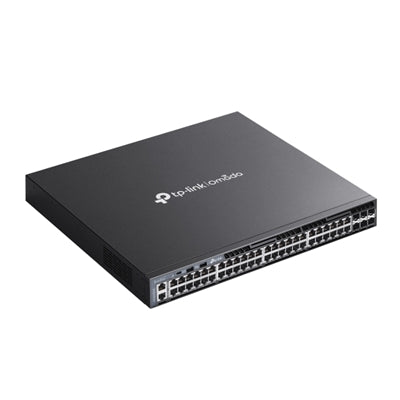 TP-Link - Omada Omada 48-Port Gigabit Stackable L3 Managed Switch with 6 10G Slots - 48 Ports - Manageable - Gigabit Ethernet, 10 - Black