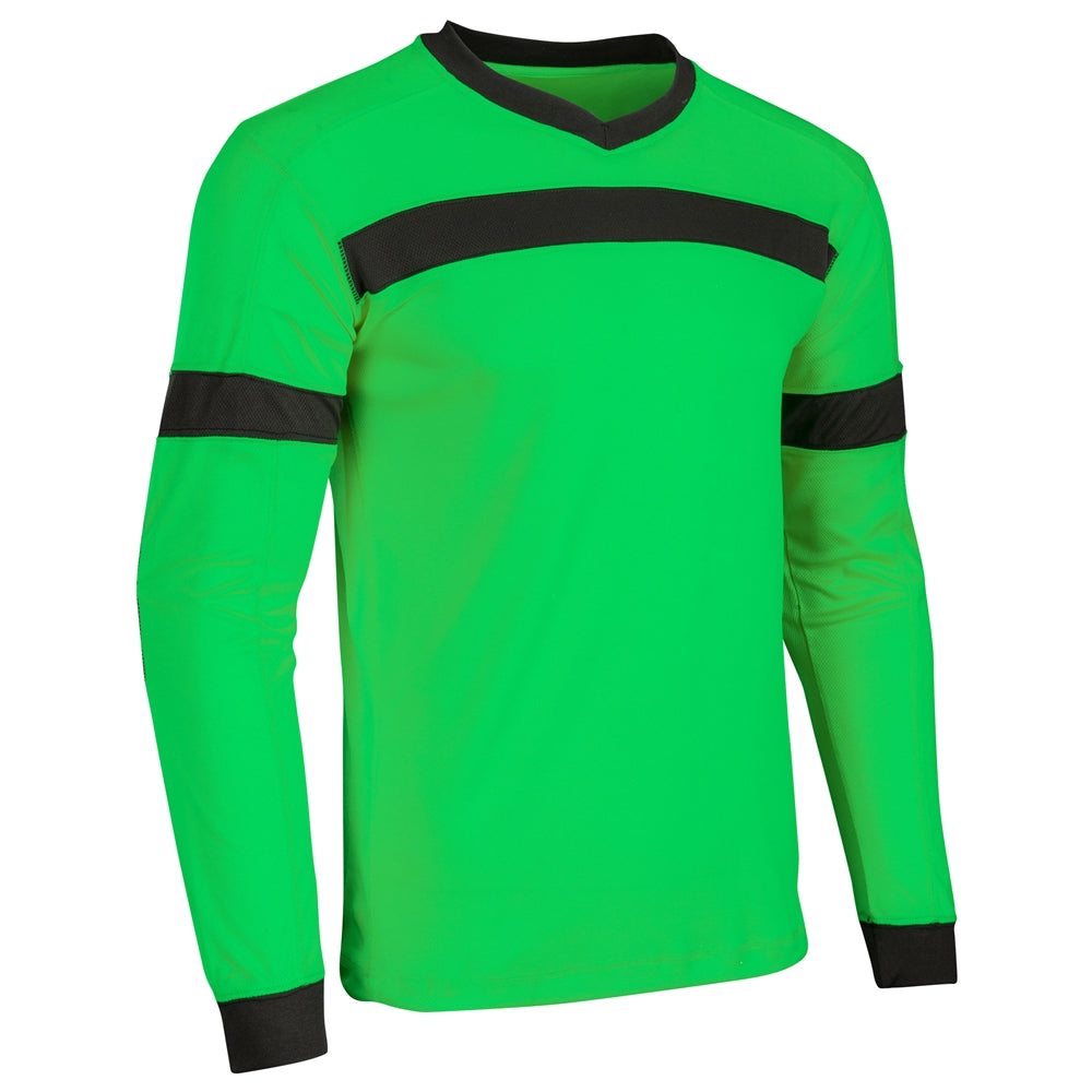 KEEPER Soccer Goalie Jersey - Neon Green Black - Adult - Large