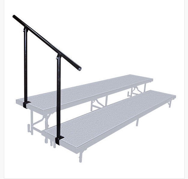 NPS® Side Guard Rails for 2-Level Risers, Frame Color: Black