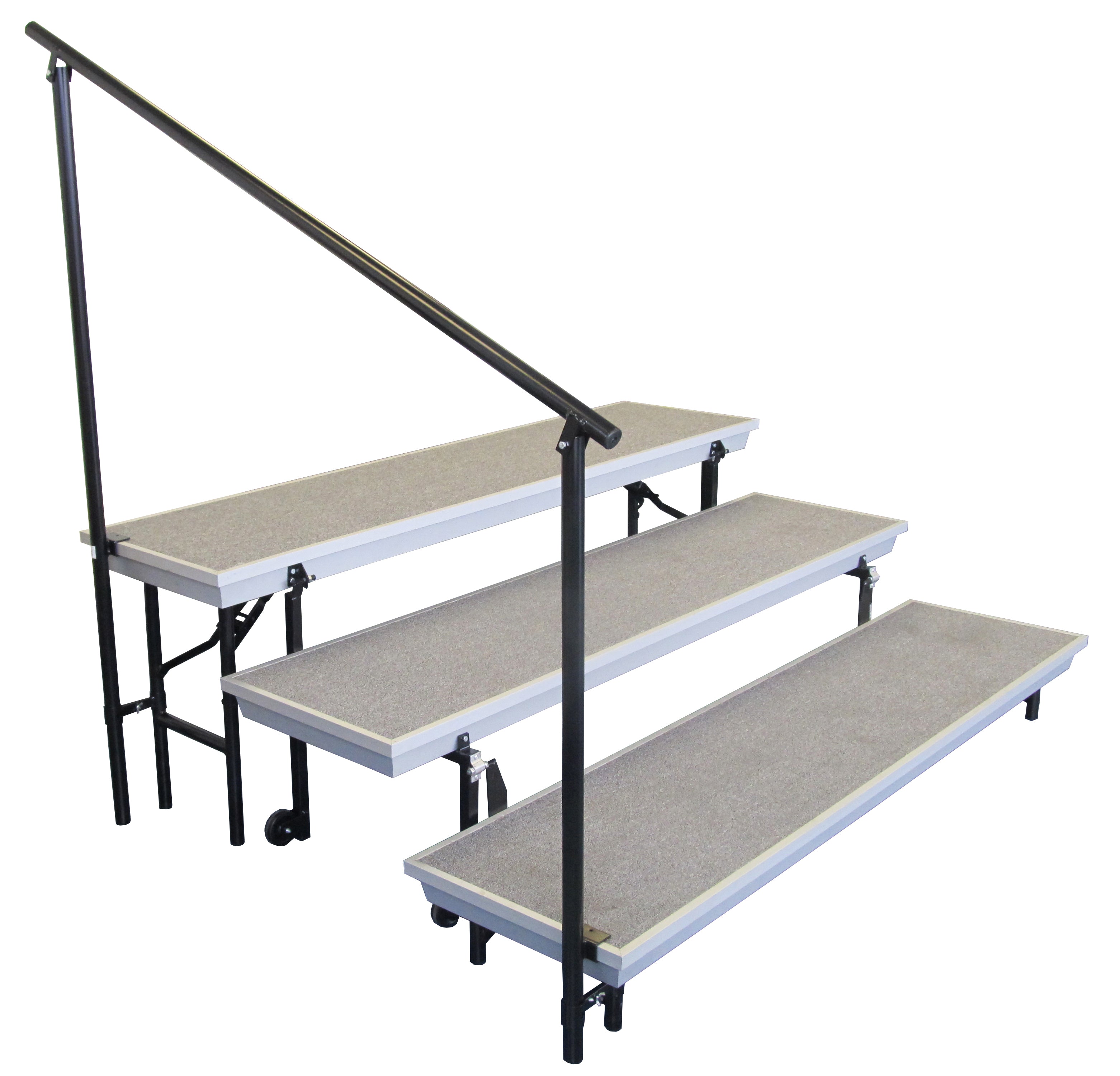 NPS® Side Guardrail for 3-level TransPort Riser, Frame Color: Black