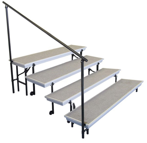 NPS® Side Guardrail for 4-level TransPort Riser, Frame Color: Black