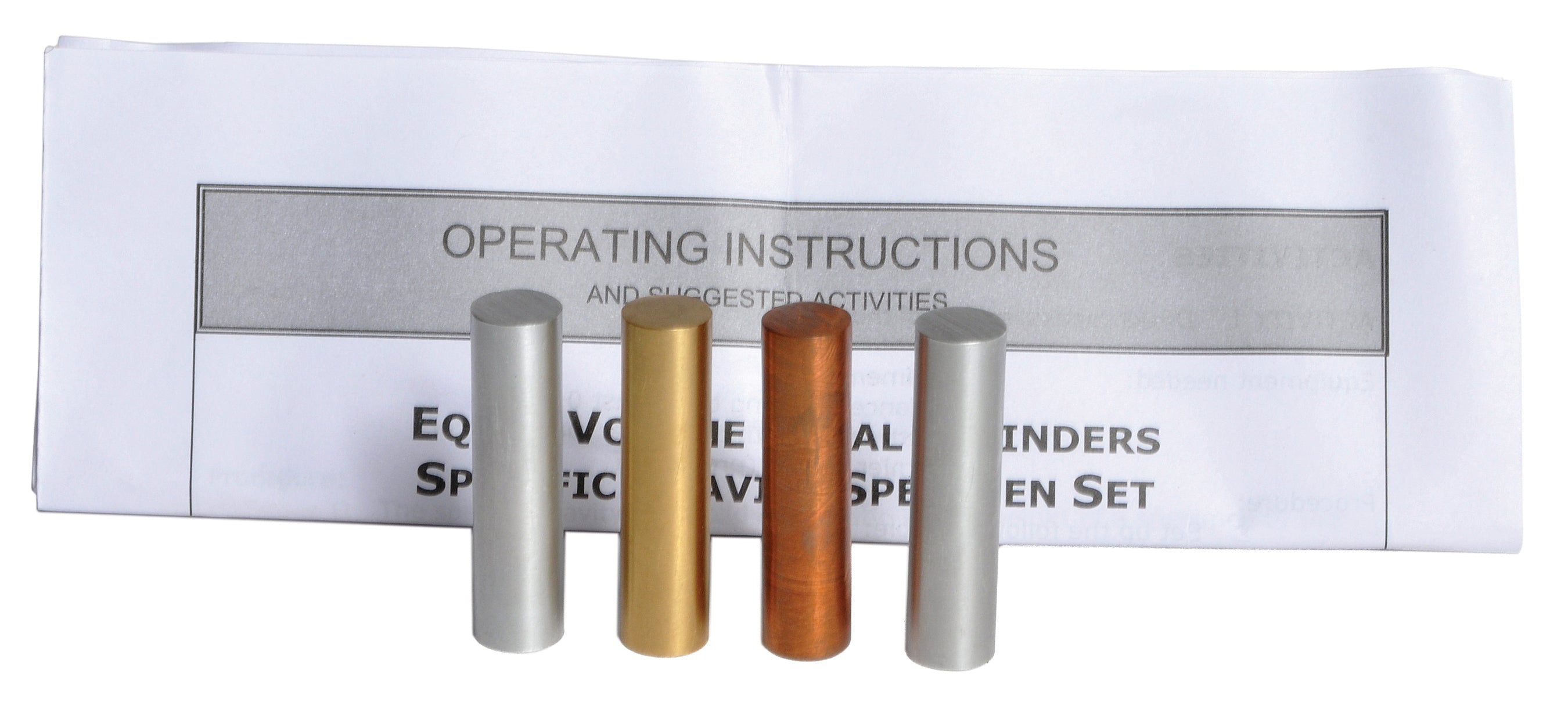 United Scientific® Equal Volume Metal Cylinders, Set Of 4