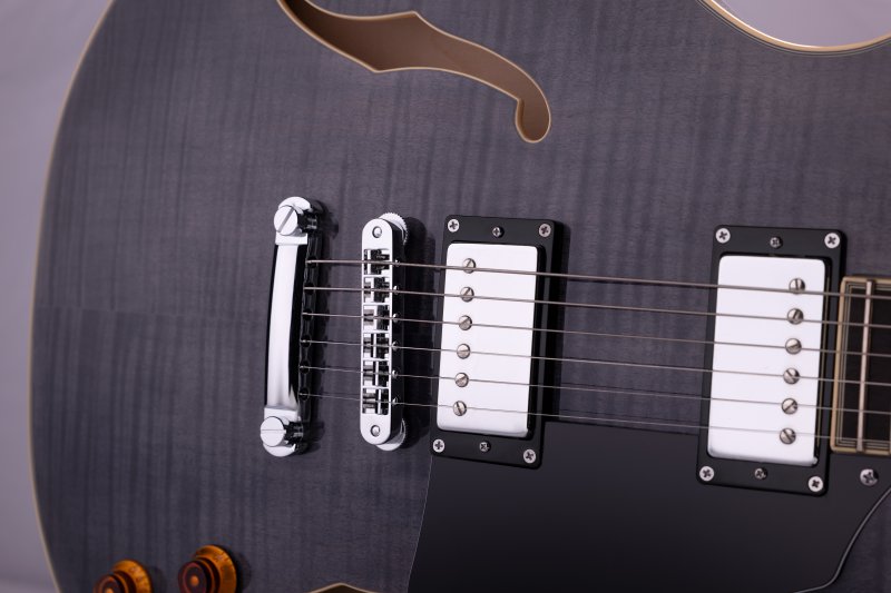 Washburn SH35TB Wing Series Semi Hollow Electric Guitar, Trans Black