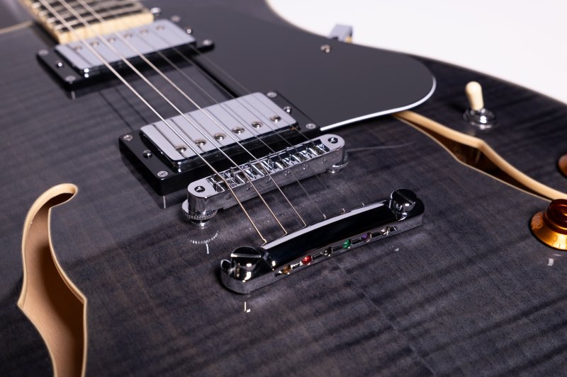Washburn SH35TB Wing Series Semi Hollow Electric Guitar, Trans Black