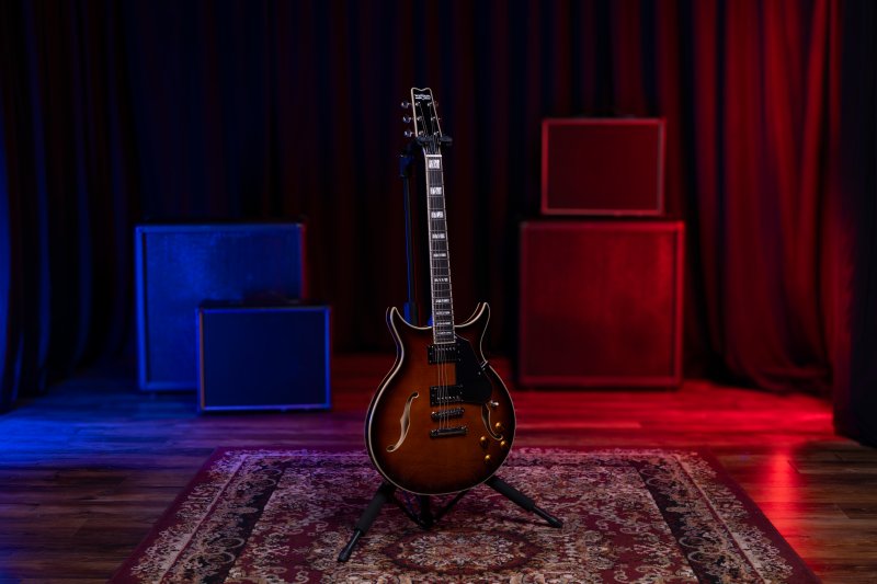 Washburn SH35TS Wing Series Semi Hollow Electric Guitar, Tobacco Sunburst