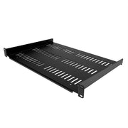 StarTech.com 1U Vented Server Rack Cabinet Shelf  Fixed 12  Deep Cantilever Rackmount Tray for 19  Data/AV/Network Enclosure W/Cage Nuts