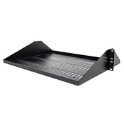 StarTech.com 2U Server Rack Shelf Center Mounted Universal Vented Rackmount Cantilever Tray for 19" Network Equipment Rack Heavy Duty Steel 200lb Capa
