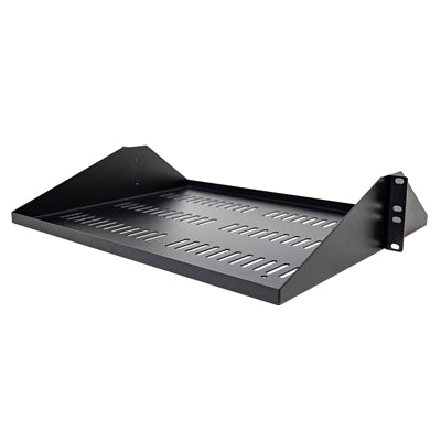 StarTech.com 2U Server Rack Shelf Center Mounted Universal Vented Rackmount Cantilever Tray for 19" Network Equipment Rack Heavy Duty Steel 200lb Capa