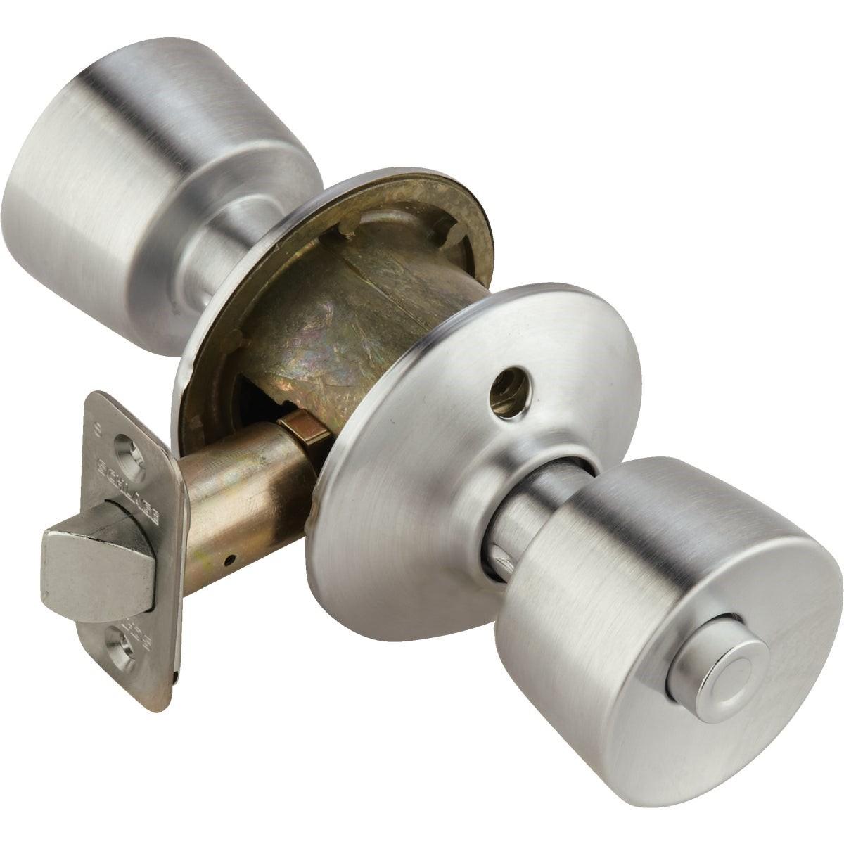 Schlage Bell Satin Chrome Bed & Bath Door Knob