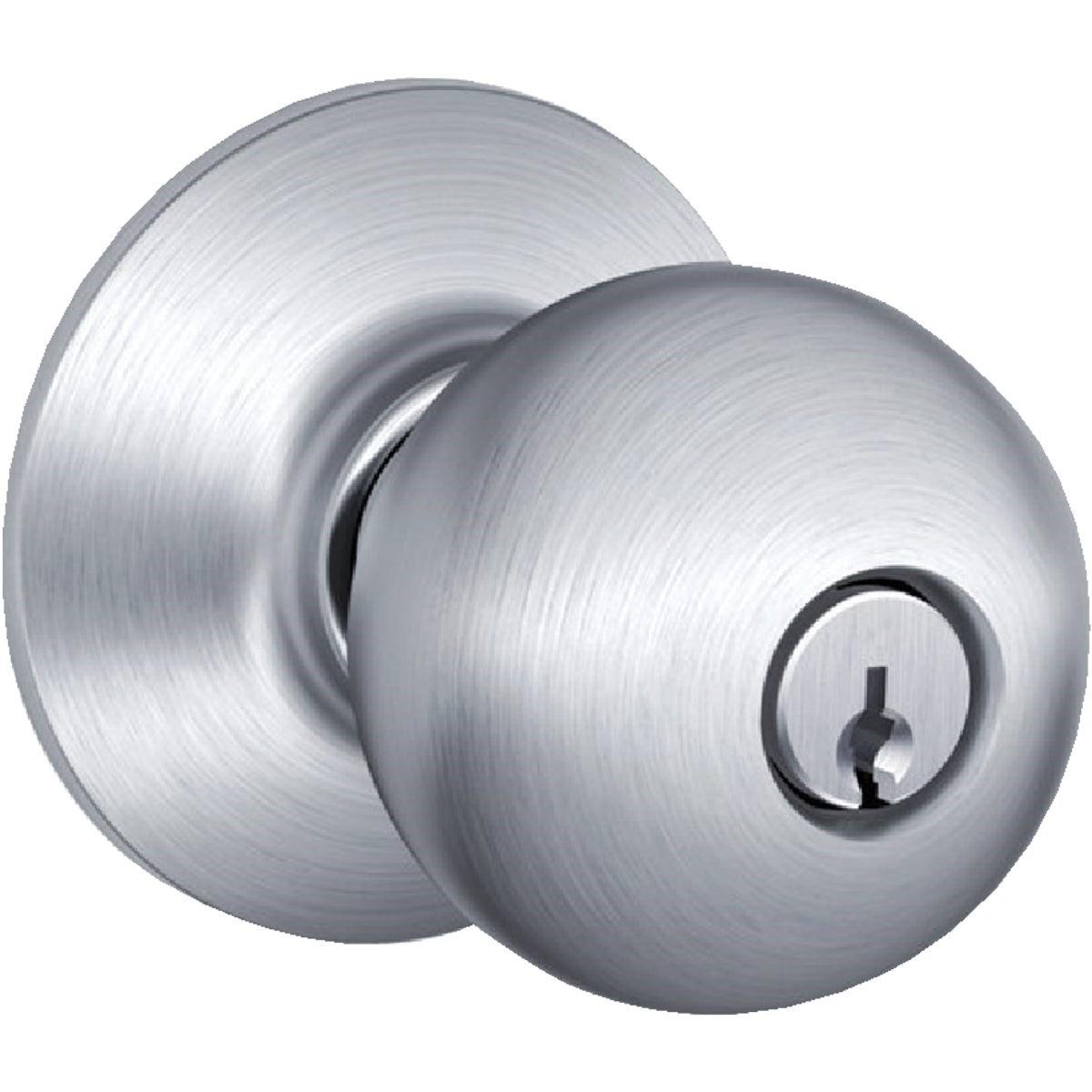 Schlage Orbit Satin Chrome Entry Door Knob