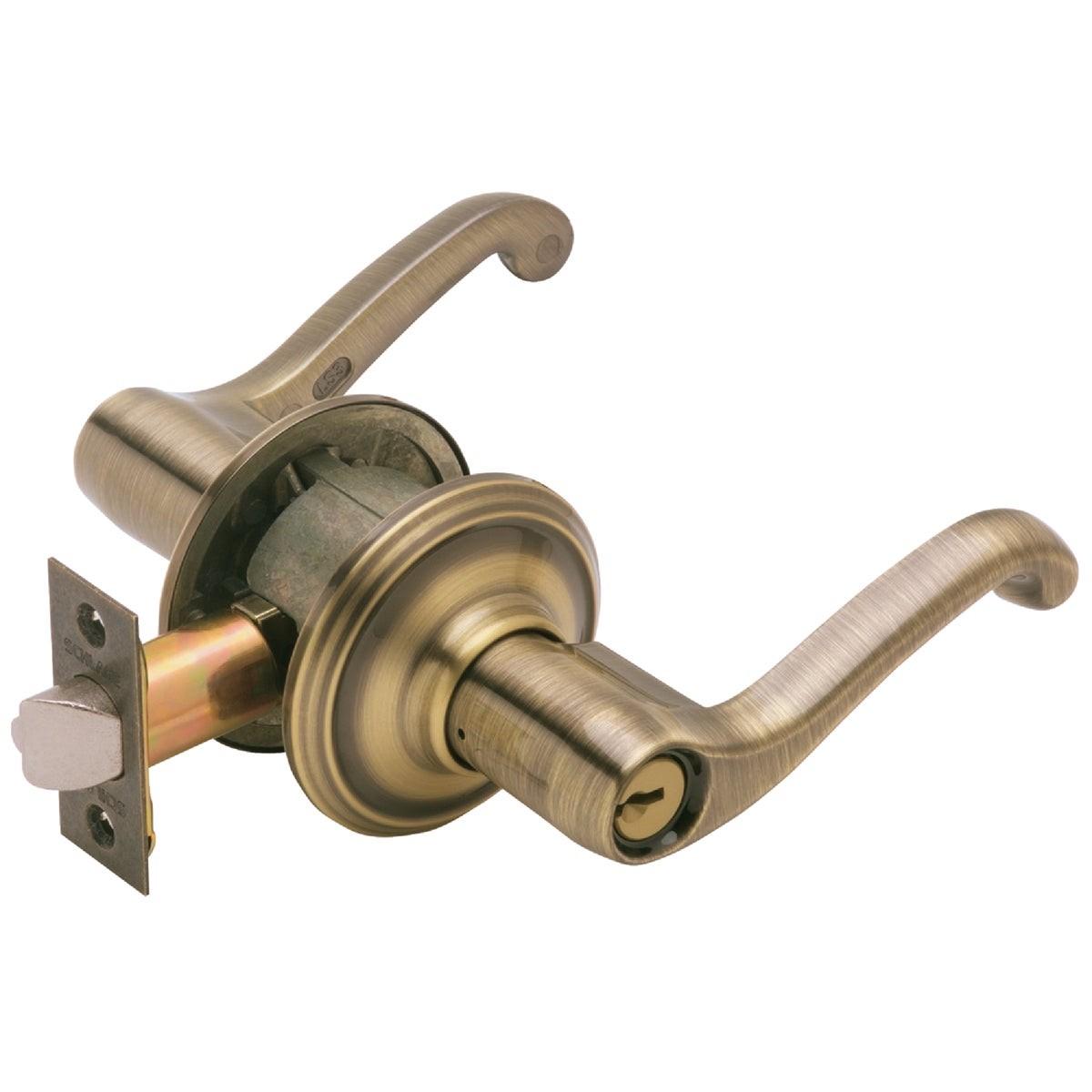 Schlage Antique Brass Flair Entry Door Lever