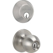 Dexter Satin Nickel Deadbolt and Door Knob Combo