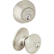 Dexter Satin Nickel Deadbolt and Door Knob Combo