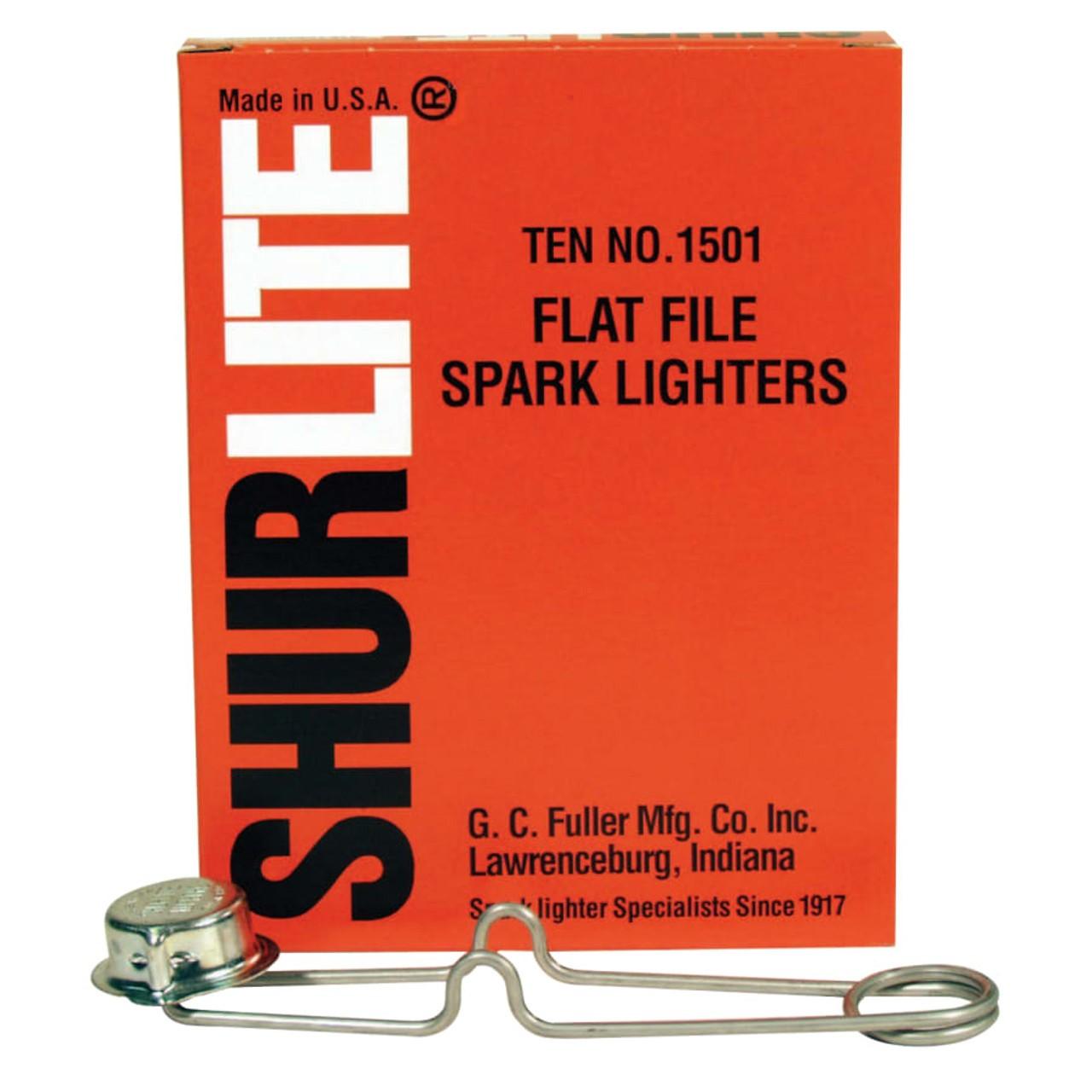 Spark Lighter, Flat Lighter with Round Cup Design, 100 EA/BX