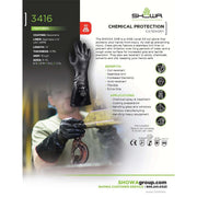 3416-10 Showa, Cut Resistant Glove, Large, A5 Cut, Navy, 13.5 L