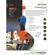 376L-08 Showa, General Purpose Glove, Large, 9 L, 13 Grade