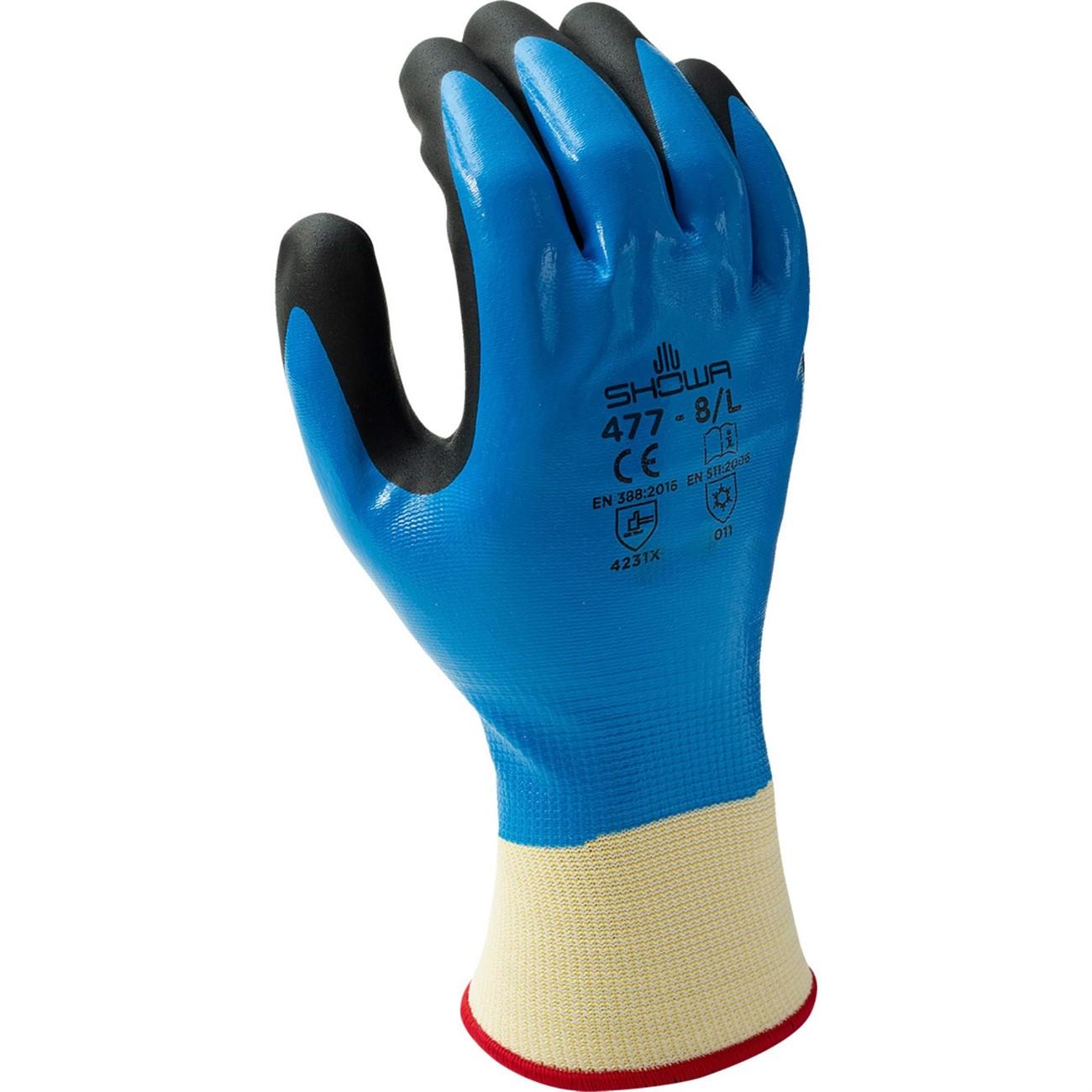 477XL-09 Showa, General Purpose Glove, X-Large, 10.5 L