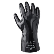 Chemical Resistance Glove, Size: Large; Coating Material: Neoprene; Length: 13.5; Color: Black; Grip: Smooth