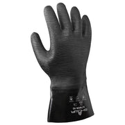 Chemical Resistance Glove, Size: Large; Coating Material: Neoprene; Length: 13.5; Color: Black; Grip: Rough