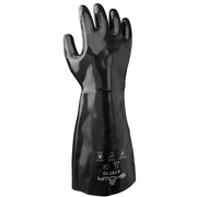 Chemical Resistance Glove, Size: Large; Coating Material: Neoprene; Length: 14.3; Color: Black; Cuff Style: Gauntlet