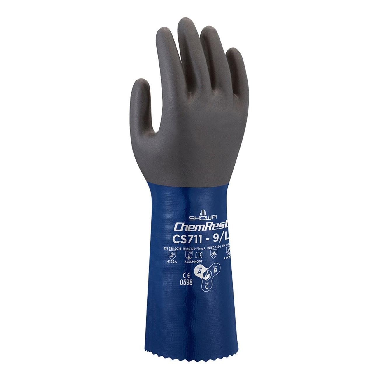 Chemical Resistance Glove, ATLAS, Size: 2X-Large; Material: Nitrile; Length: 16.5