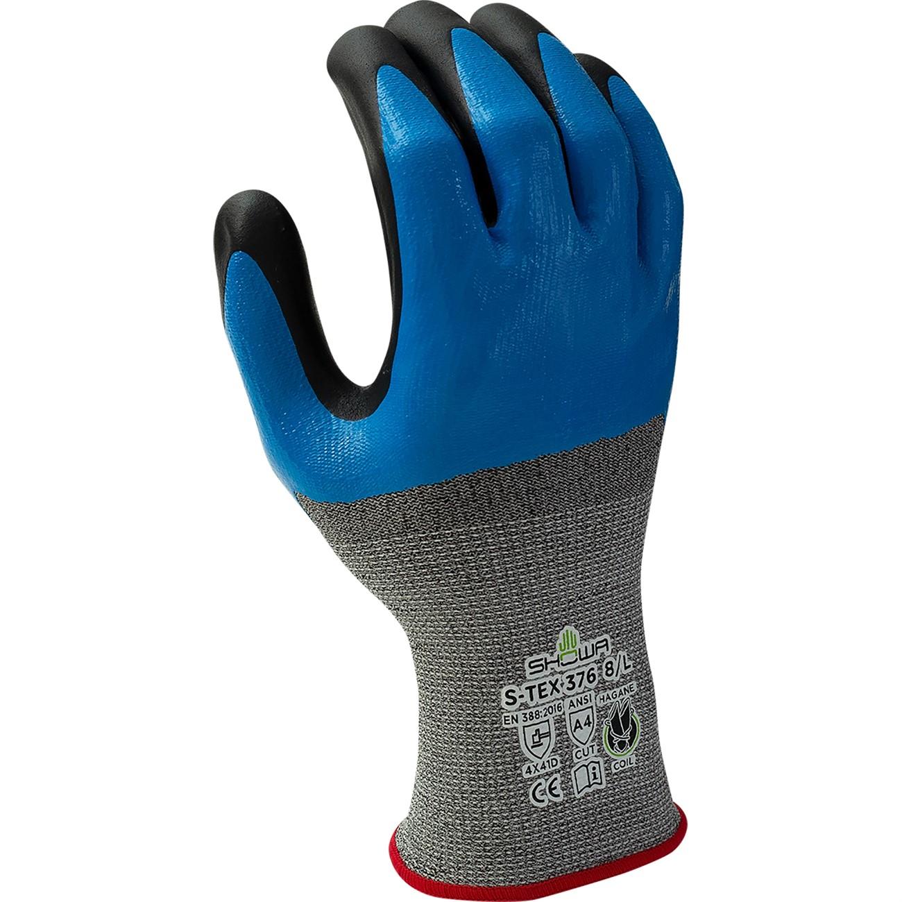 S-TEX376XL-09 Showa, Cut Resistant Glove, X-Large, A4 Cut, Nitrile, 10.5 L