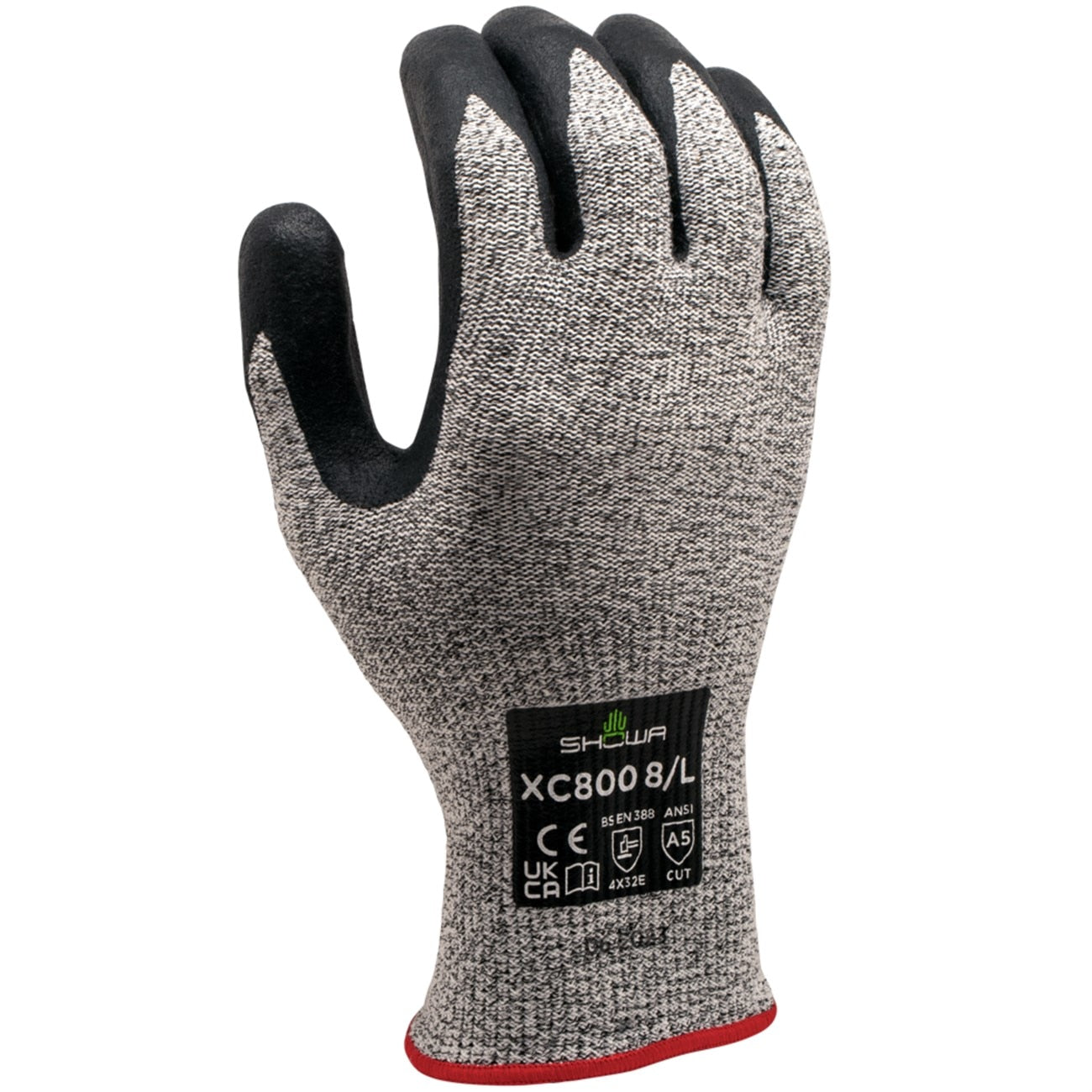 XC800S-06 Showa, Cut Resistant Glove, Small, A5 Cut, Nitrile, 9.25 L