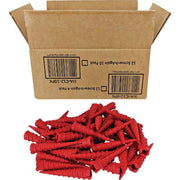Screw-It-Again #2 to #16 Thread x 2 In. Red Plastic Wood Anchor (50 Ct.)