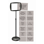 MasterVision Silver Easy Clean Adjustable Sign Stand, 39.4"x15.2" Black