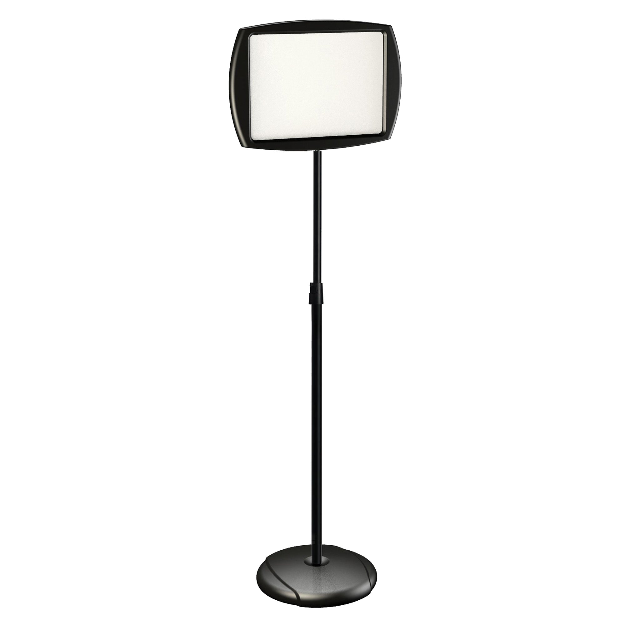MasterVision Rectangular Silver Easy Clean Dry Erase Sign Stand, 10"x15" Black