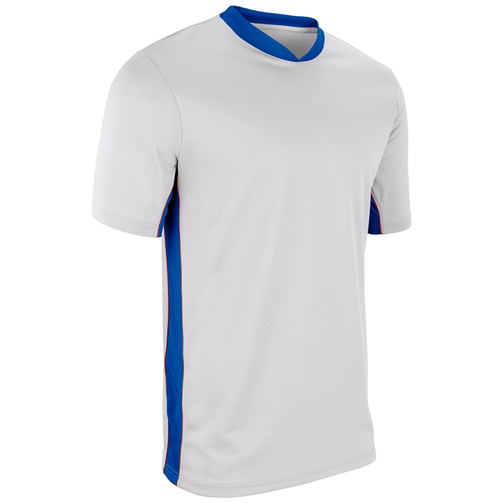 Header Soccer Jersey - White Royal Scarlet - Adult - Extra-Large