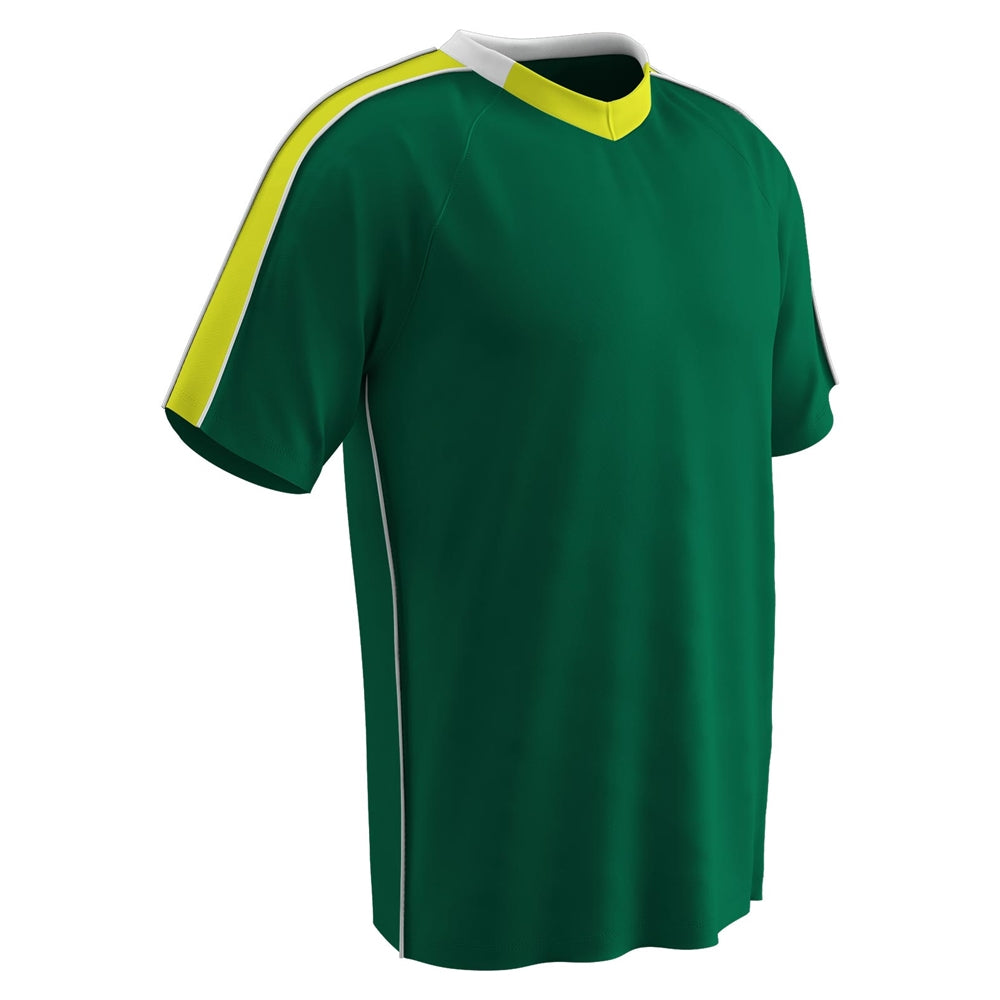 MARK Soccer Jersey - Forest Green Optic Yellow White - Adult - Extra-Large