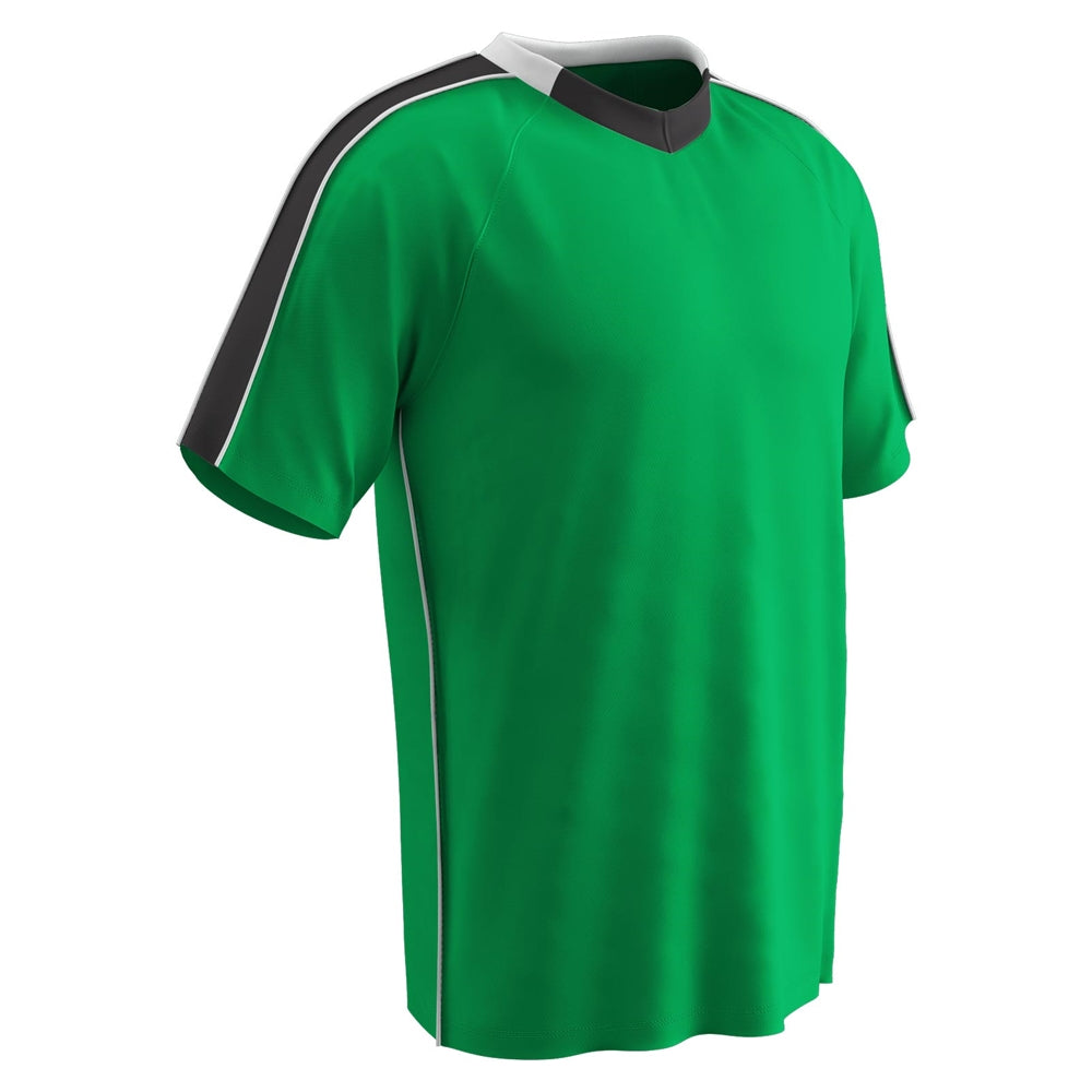 MARK Soccer Jersey - Kelly Green Black White - Youth - Medium