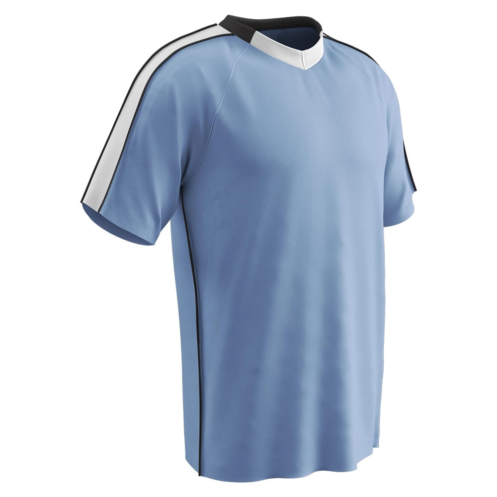 MARK Soccer Jersey - Light Blue White Black - Youth - Large