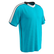 MARK Soccer Jersey - Neon Blue White Black - Youth - Large