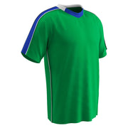 MARK Soccer Jersey - Neon Green Royal White - Adult - Medium