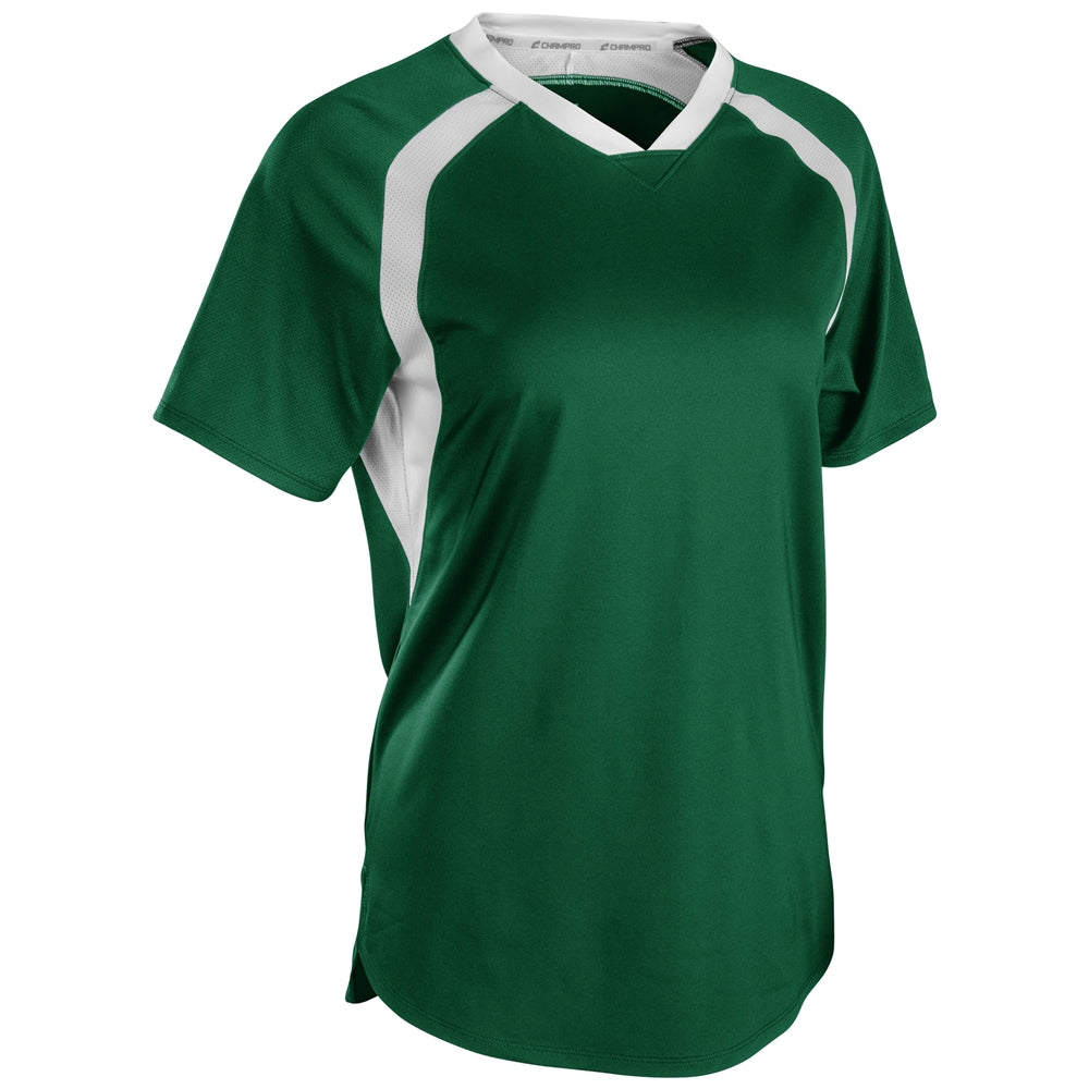 Hat Trick Jersey - Forest Green White - Womens - Extra-Small